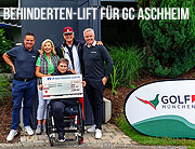 Golfpark München Aschheim - Übergabe neuer Lift für Rollstuhlfahrer zur Sonnenterrasse durch Marianne und Michael Hartl und deren Stiftung "Frohes Herz" ©Foto: Herbert Wirtz - Photographer